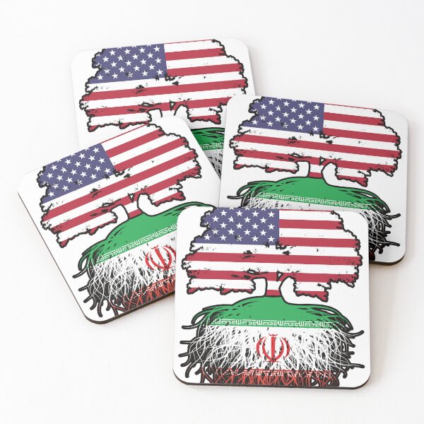 Item preview, Iran Iranian American USA Tree Roots Flag designed and sold by FlagX.