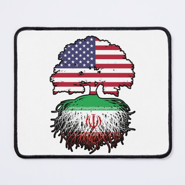 Item preview, Iran Iranian American USA Tree Roots Flag designed and sold by FlagX.