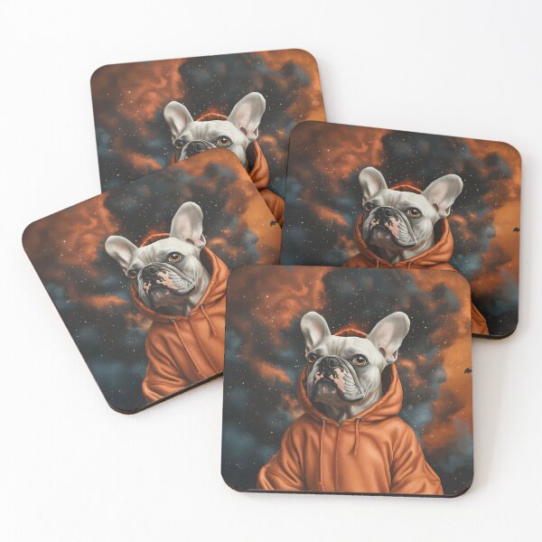 Item preview, French Bulldog in orange Hoodie, Prints Posters Set, Abstract Vibrant Wall Art, Halloween, Dog cute, Trendy Art, maximalist decor, matisse wall art,ghost art print, witchy decor designed and sold by ZloppyDesign.