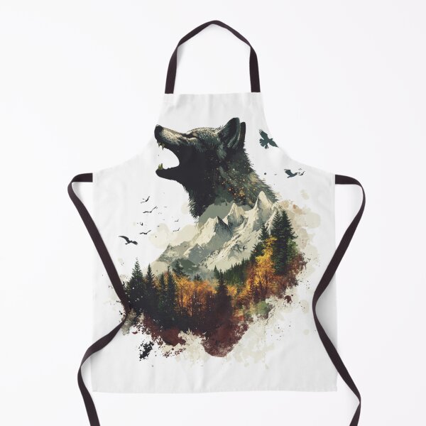 Item preview, Wolf Howling In Nature designed and sold by NicolasGlowArt.