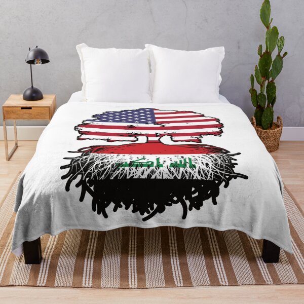 Item preview, Iraq Iraqi American USA Tree Roots Flag designed and sold by FlagX.