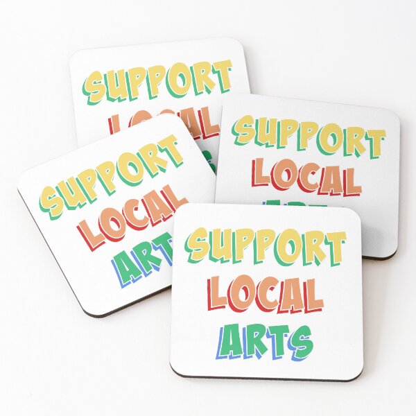 Item preview, Support Local Arts - white multi designed and sold by slash-graphics.
