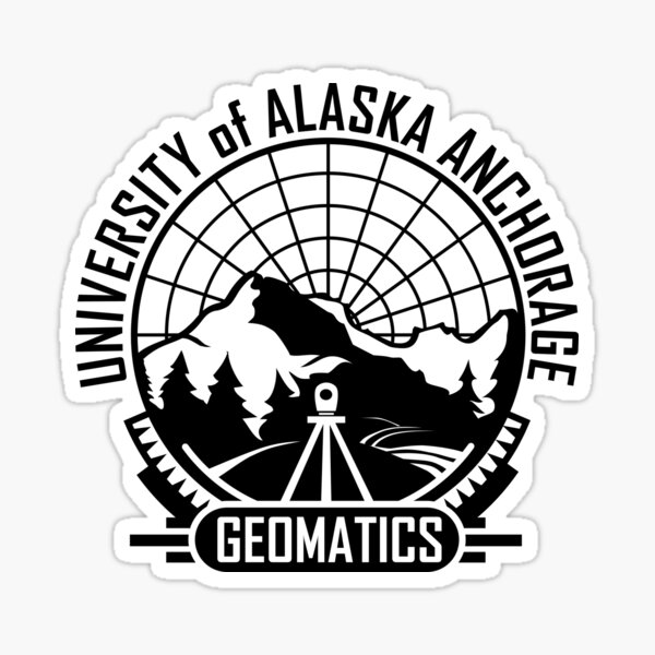 UAA Geomatics Badge - Light sky Sticker