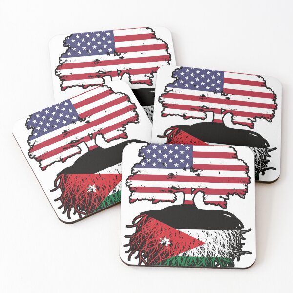 Item preview, Jordan Jordanian American USA Tree Roots Flag designed and sold by FlagX.