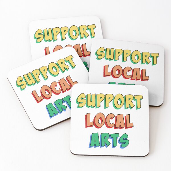 Item preview, Support Local Arts - black multi designed and sold by slash-graphics.