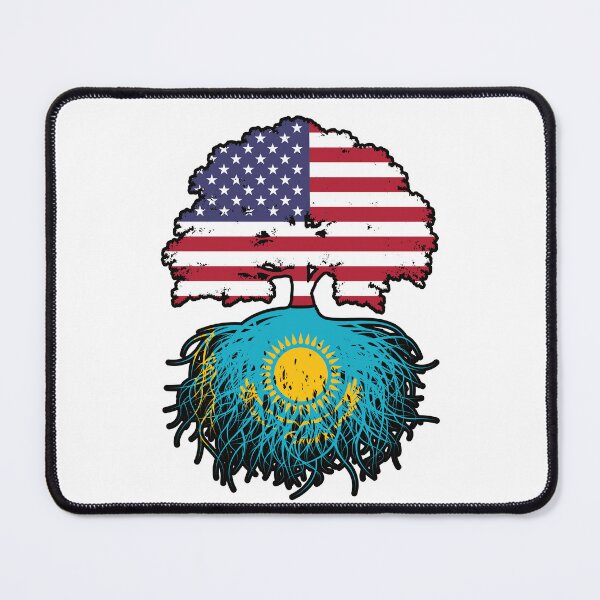 Item preview, Kazakhstan Kazakh American USA Tree Roots Flag designed and sold by FlagX.