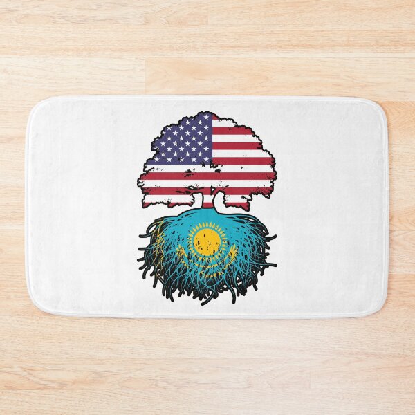 Item preview, Kazakhstan Kazakh American USA Tree Roots Flag designed and sold by FlagX.
