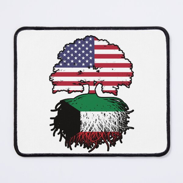 Item preview, Kuwait Kuwaiti American USA Tree Roots Flag designed and sold by FlagX.