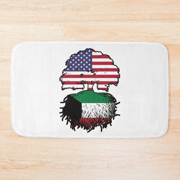 Item preview, Kuwait Kuwaiti American USA Tree Roots Flag designed and sold by FlagX.