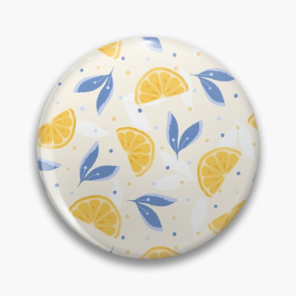 Item preview, Cheerful Yellow Lemon And Leaf Design On Beige Brown designed and sold by JaselviiStudio.