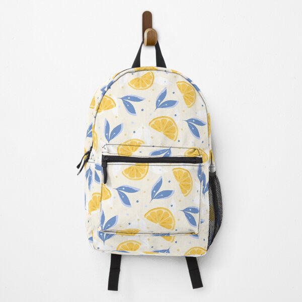 Item preview, Cheerful Yellow Lemon And Leaf Design On Beige Brown designed and sold by JaselviiStudio.