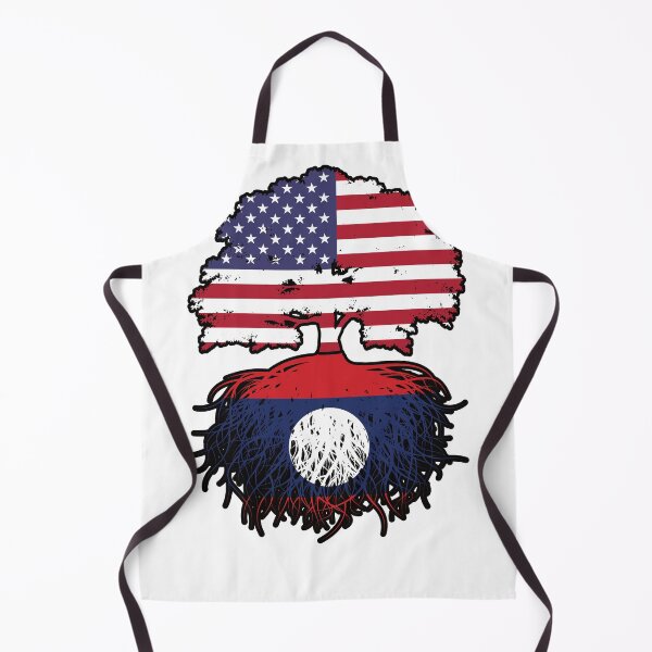 Item preview, Laos Laotian American USA Tree Roots Flag designed and sold by FlagX.