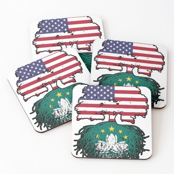 Item preview, Macau Macanese American USA Tree Roots Flag designed and sold by FlagX.