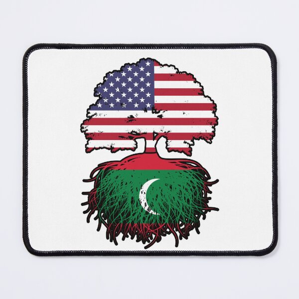 Item preview, Maldives Maldivian American USA Tree Roots Flag designed and sold by FlagX.