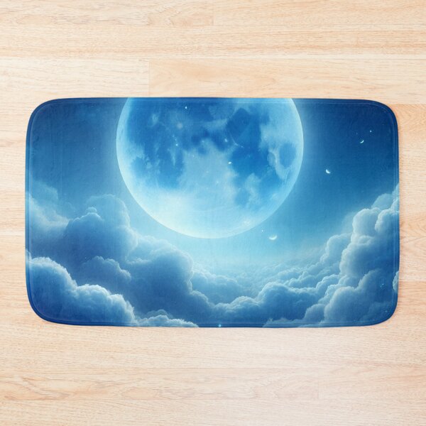 Item preview, Blue clouds and blue moon designed and sold by mahmoudfarrag.