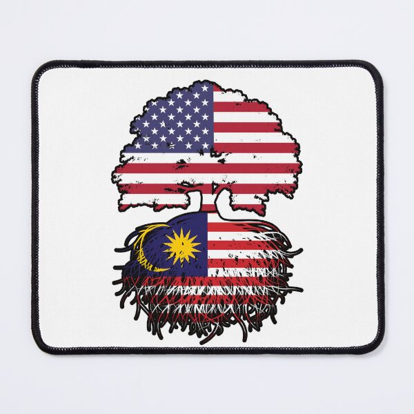 Item preview, Malaysia Malaysian American USA Tree Roots Flag designed and sold by FlagX.