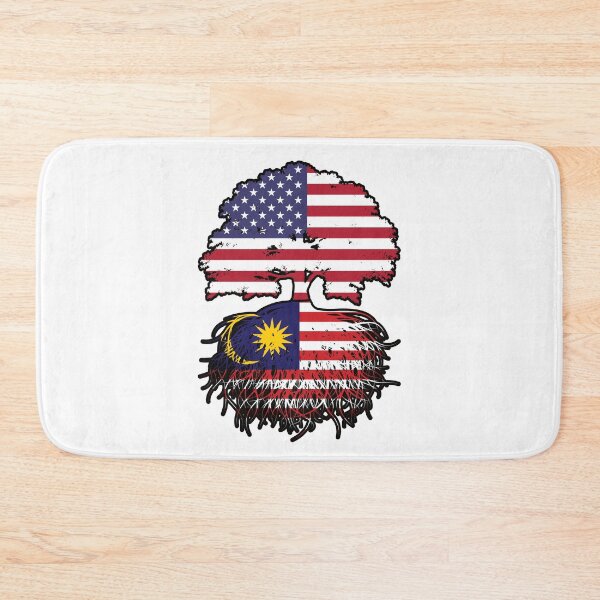 Item preview, Malaysia Malaysian American USA Tree Roots Flag designed and sold by FlagX.