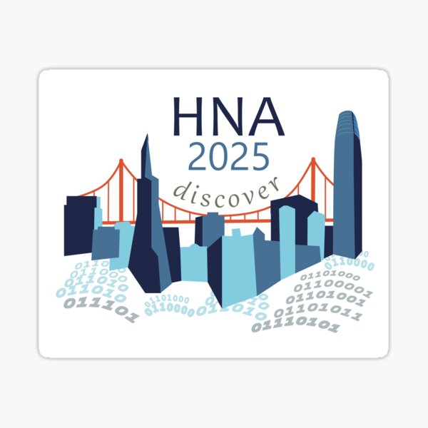 Item preview, HNA 2025 logo - white square background designed and sold by Haiku North America.
