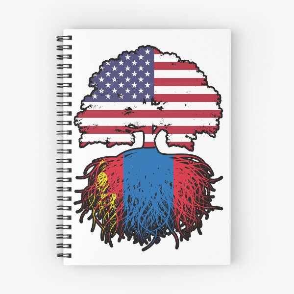 Item preview, Mongolia Mongolian American USA Tree Roots Flag designed and sold by FlagX.