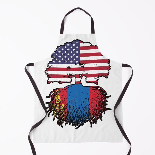 Item preview, Mongolia Mongolian American USA Tree Roots Flag designed and sold by FlagX.
