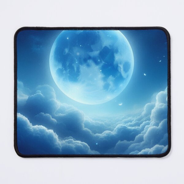 Item preview, Blue clouds and blue moon designed and sold by mahmoudfarrag.