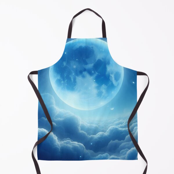 Item preview, Blue clouds and blue moon designed and sold by mahmoudfarrag.