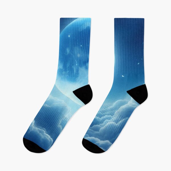 Item preview, Blue clouds and blue moon designed and sold by mahmoudfarrag.