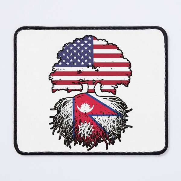 Item preview, Nepal Nepalese American USA Tree Roots Flag designed and sold by FlagX.