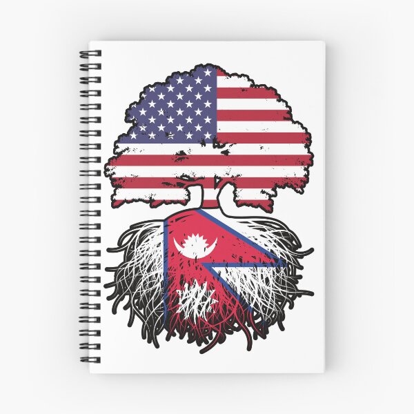 Item preview, Nepal Nepalese American USA Tree Roots Flag designed and sold by FlagX.