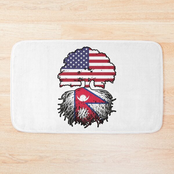 Item preview, Nepal Nepalese American USA Tree Roots Flag designed and sold by FlagX.