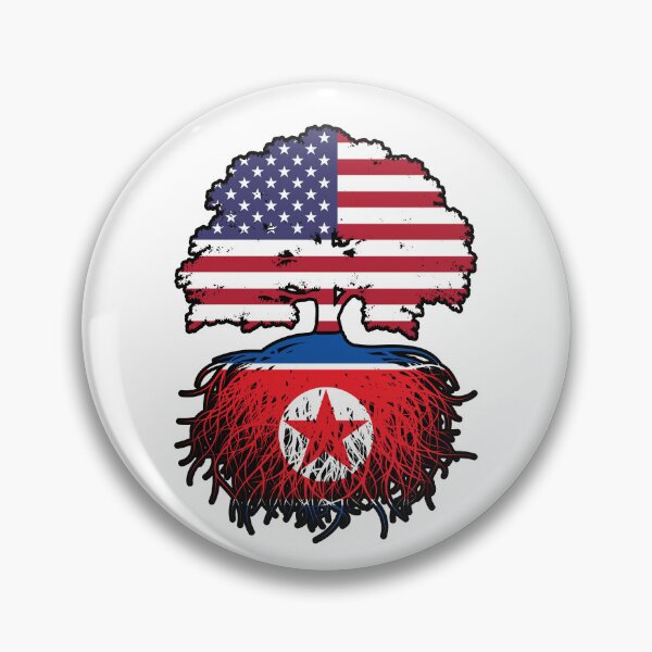 Item preview, North Korea North Korean American USA Tree Roots Flag designed and sold by FlagX.