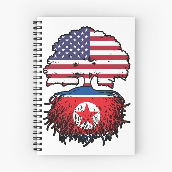 Item preview, North Korea North Korean American USA Tree Roots Flag designed and sold by FlagX.
