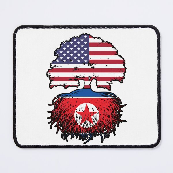 Item preview, North Korea North Korean American USA Tree Roots Flag designed and sold by FlagX.