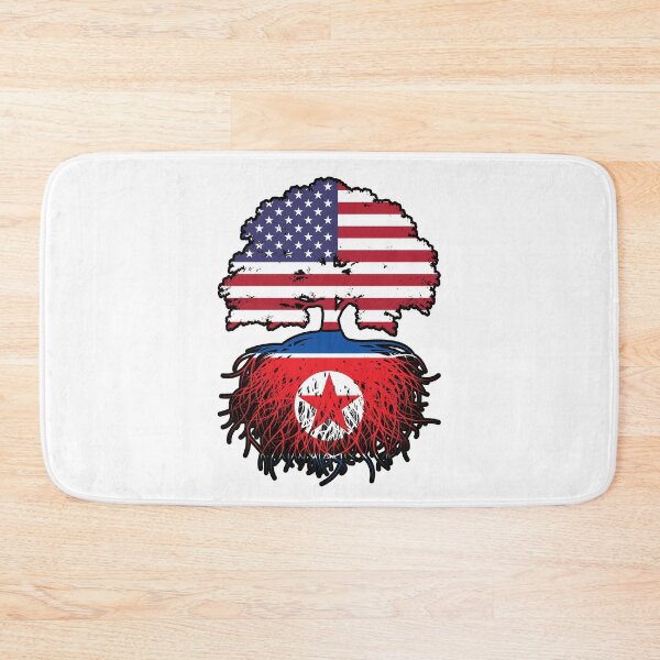 Item preview, North Korea North Korean American USA Tree Roots Flag designed and sold by FlagX.