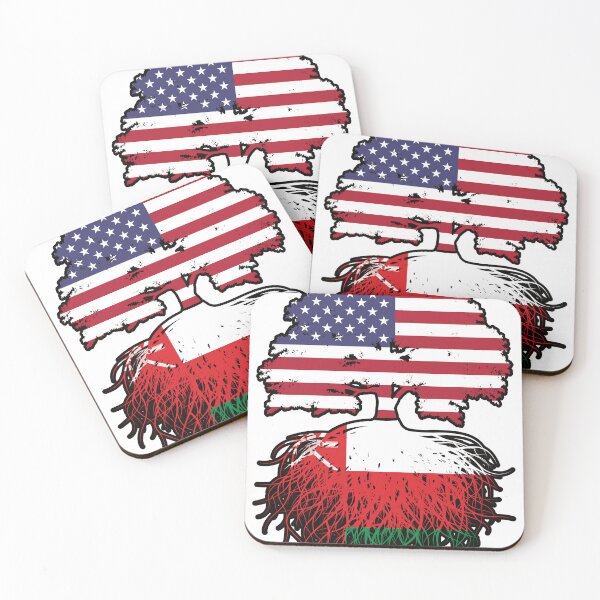 Item preview, Oman Omani American USA Tree Roots Flag designed and sold by FlagX.