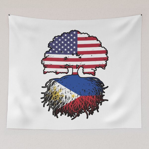 Item preview, Philippines Filipino American USA Tree Roots Flag designed and sold by FlagX.
