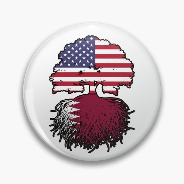 Item preview, Qatar Qatari American USA Tree Roots Flag designed and sold by FlagX.
