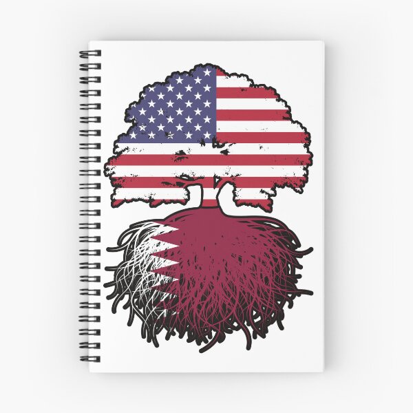 Item preview, Qatar Qatari American USA Tree Roots Flag designed and sold by FlagX.