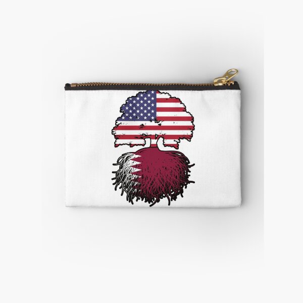 Item preview, Qatar Qatari American USA Tree Roots Flag designed and sold by FlagX.