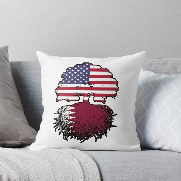 Item preview, Qatar Qatari American USA Tree Roots Flag designed and sold by FlagX.