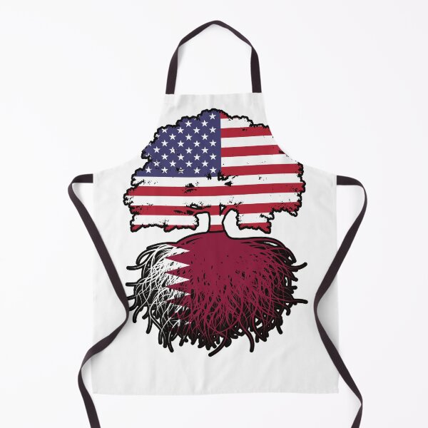 Item preview, Qatar Qatari American USA Tree Roots Flag designed and sold by FlagX.