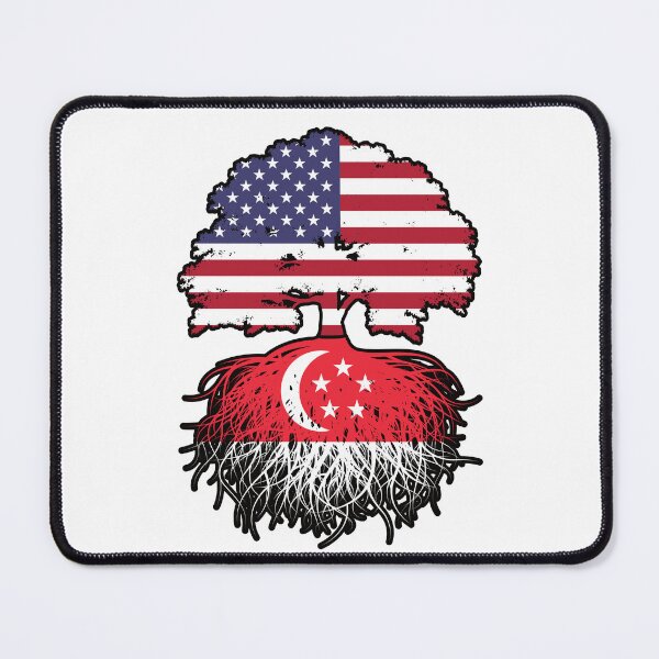 Item preview, Singapore Singaporean American USA Tree Roots Flag designed and sold by FlagX.
