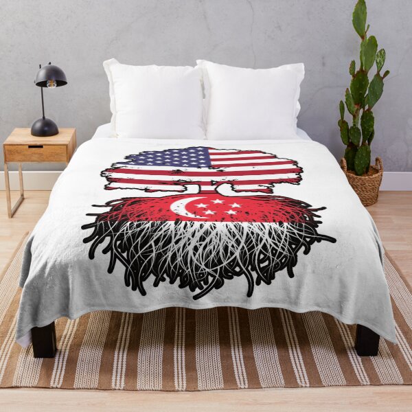 Item preview, Singapore Singaporean American USA Tree Roots Flag designed and sold by FlagX.