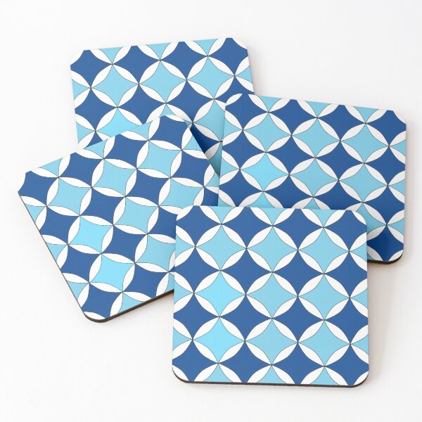Item preview, Blue and white retro diamond pattern  designed and sold by Ilikeiwantilove.