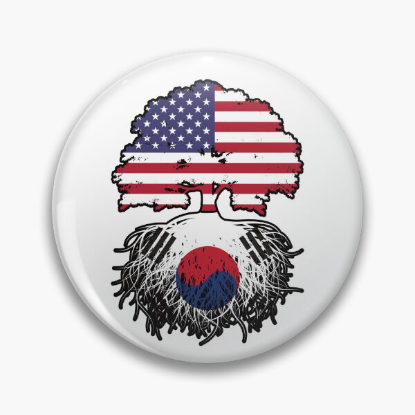 Item preview, South Korea South Korean American USA Tree Roots Flag designed and sold by FlagX.