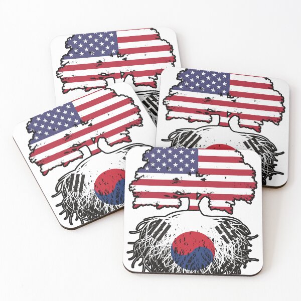Item preview, South Korea South Korean American USA Tree Roots Flag designed and sold by FlagX.
