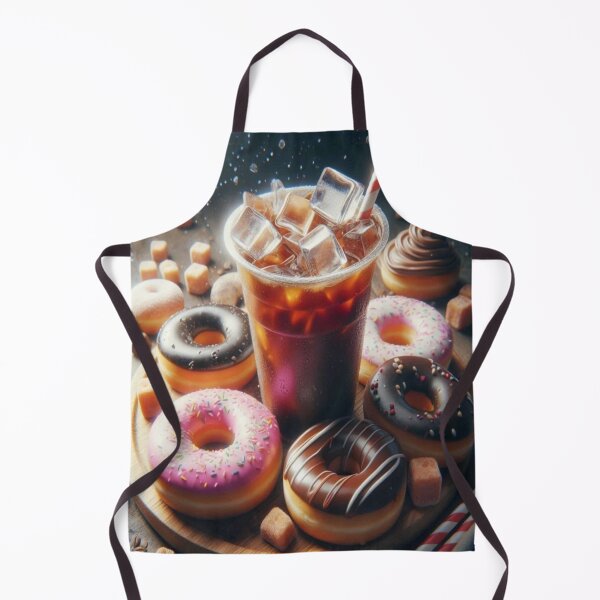 Item preview, I Love Coffee Iced Coffee with Assorted Colorful Donuts designed and sold by Visionary Vibez.