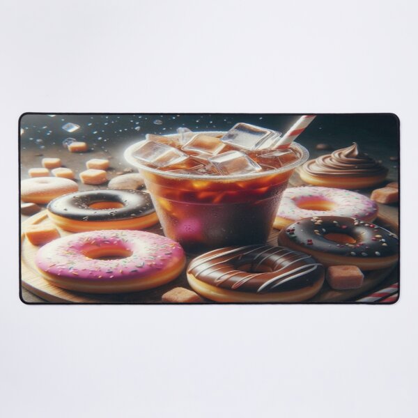 Item preview, I Love Coffee Iced Coffee with Assorted Colorful Donuts designed and sold by Visionary Vibez.