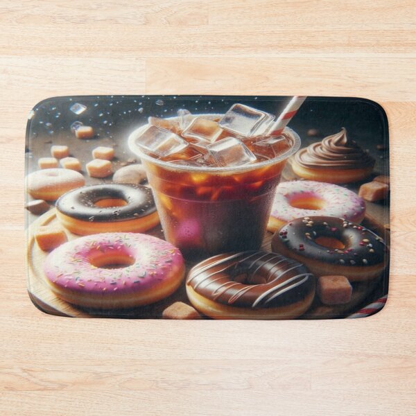 Item preview, I Love Coffee Iced Coffee with Assorted Colorful Donuts designed and sold by Visionary Vibez.