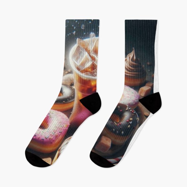 Item preview, I Love Coffee Iced Coffee with Assorted Colorful Donuts designed and sold by Visionary Vibez.